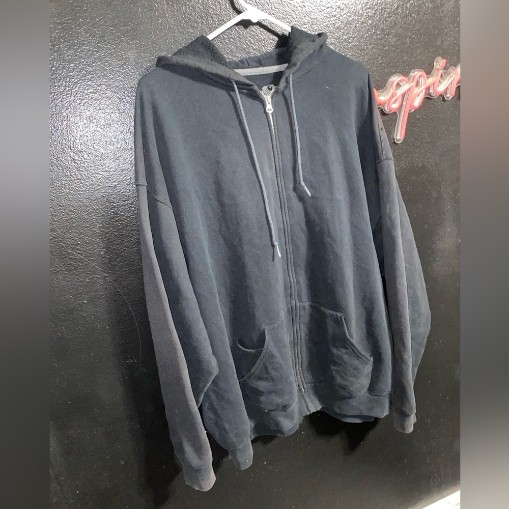 Fruit of the Loom Men's Dark Gray Zip-Up Sweater